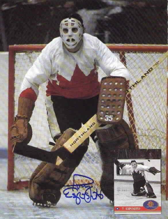 Tony Esposito signed team Canada Beckett hockey cover photo - AutographsForSale.com
