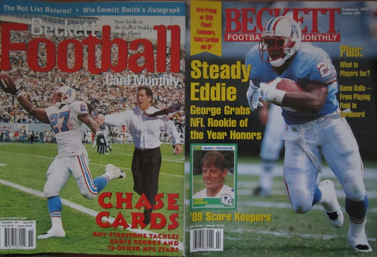 2 Eddie George Tennessee Oilers 1997 Beckett Football magazines - AutographsForSale.com