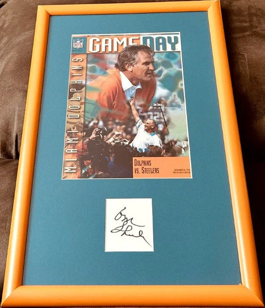 Don Shula autograph framed Dolphins 1994 program cover JSA - AutographsForSale.com