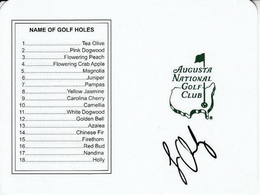 Louis Oosthuizen autographed Augusta Masters scorecard - AutographsForSale.com
