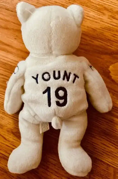 Robin Yount 1999 Baseball Hall of Fame Salvino Bammers Plush Bear Brewers - AutographsForSale.com