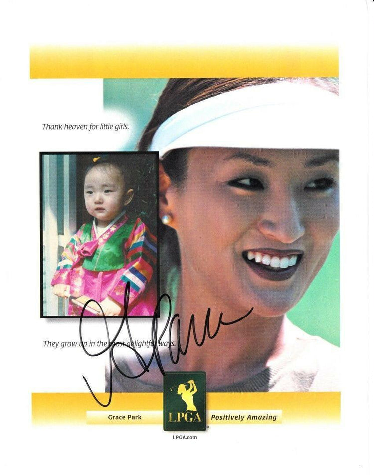 Grace Park autographed LPGA golf magazine full page photo Ad - AutographsForSale.com