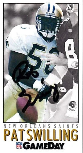 Pat Swilling signed Saints 1992 NFL GameDay promo card - AutographsForSale.com