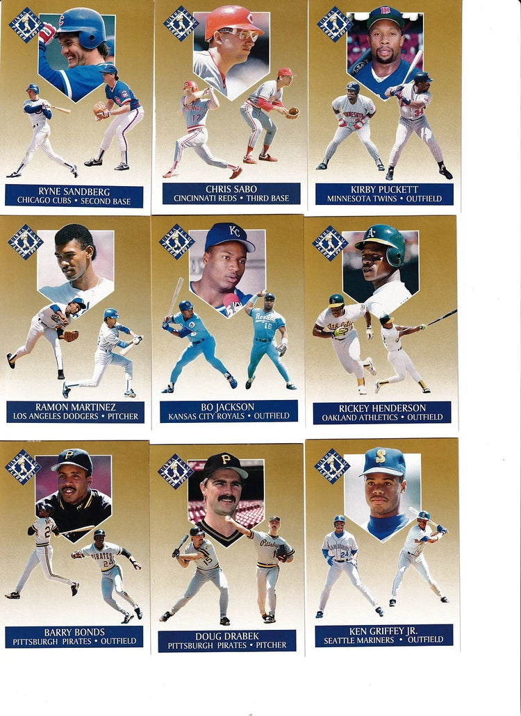 1991 Ultra team near Complete insert card set Ken Griffey Jr Kirby puckett Ryne Sandberg - AutographsForSale.com