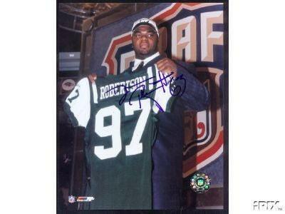 DeWayne Robertson autographed New York Jets NFL Draft 8x10 photo - AutographsForSale.com