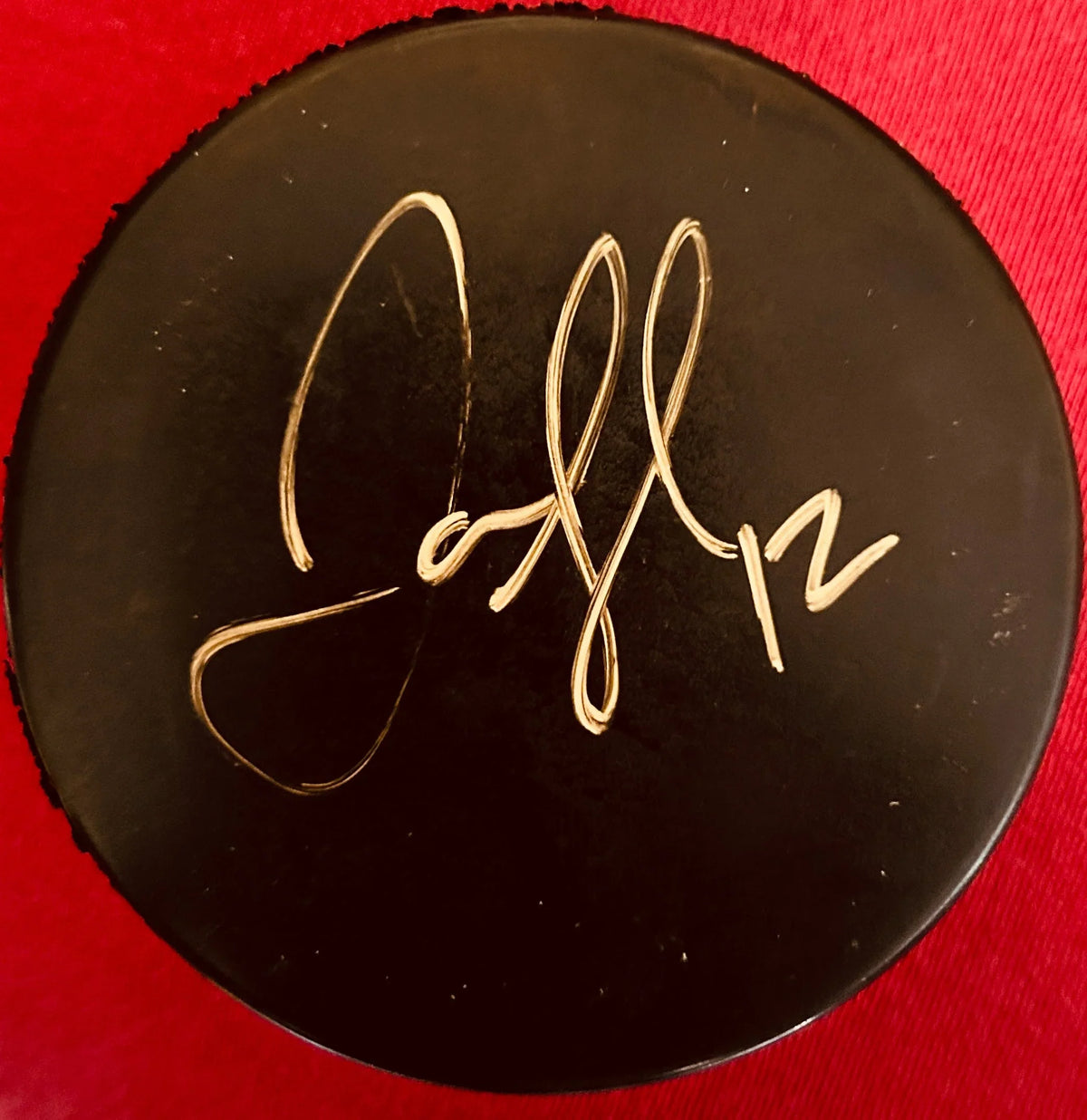 Jarome Iginla autographed hockey puck JSA Calgary Flames - AutographsForSale.com