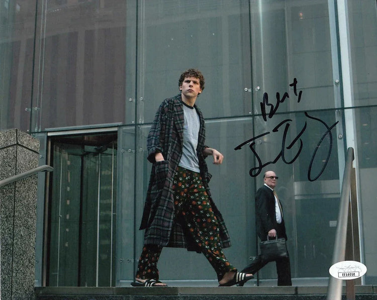 Jesse Eisenberg signed Social Network 8x10 movie photo w/ Best JSA - AutographsForSale.com