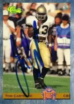Tom Carter signed Notre Dame 1993 Classic Draft Picks card - AutographsForSale.com