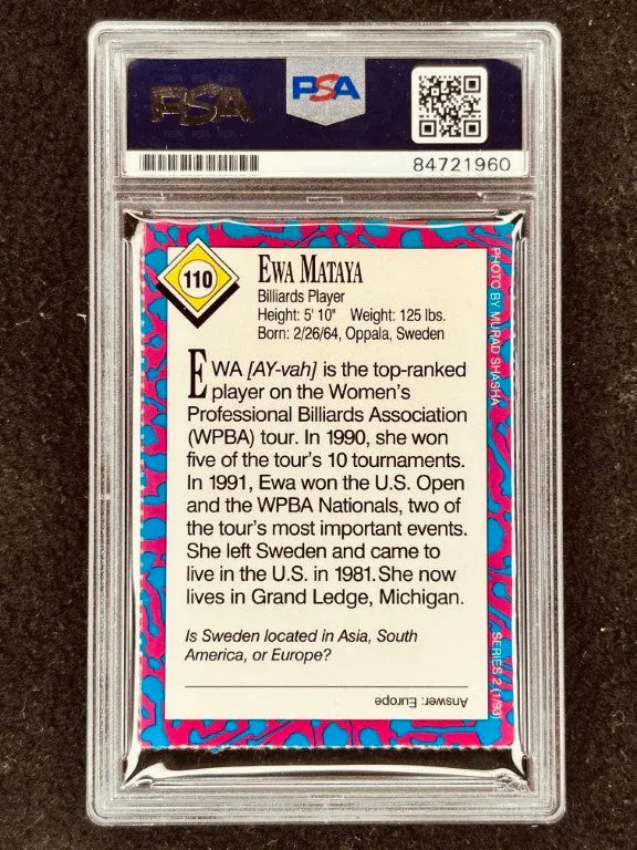 Ewa Mataya Laurance signed 1993 SI for Kids Billiards RC PSA/DNA - AutographsForSale.com