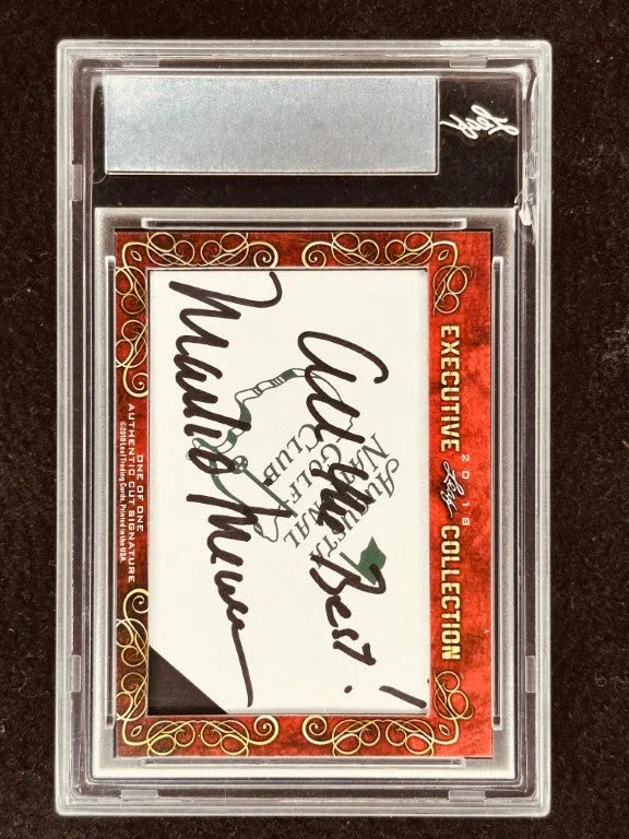 Tom Watson & Mark O'Meara 2018 Leaf Masterpiece Cut Signature certified signed card 1/1 JSA Masters - AutographsForSale.com