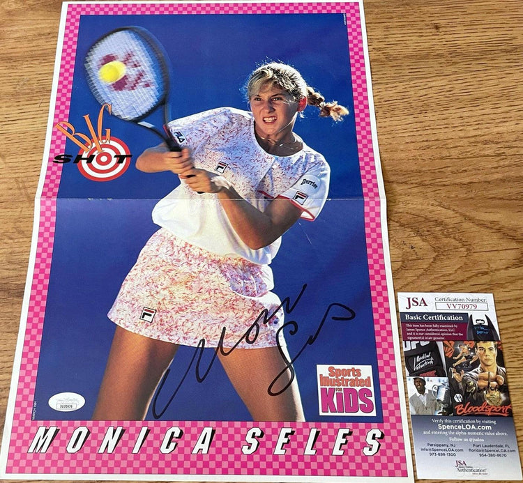Monica Seles autographed SI for Kids tennis mini poster JSA - AutographsForSale.com