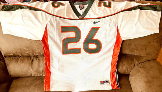 Sean Taylor Miami Hurricanes 2001 to 2003 Nike white jersey - AutographsForSale.com