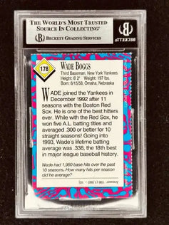 Wade Boggs signed NY Yankees 1993 SI for Kids card BAS certified - AutographsForSale.com