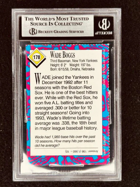 Wade Boggs signed NY Yankees 1993 SI for Kids card BAS certified - AutographsForSale.com