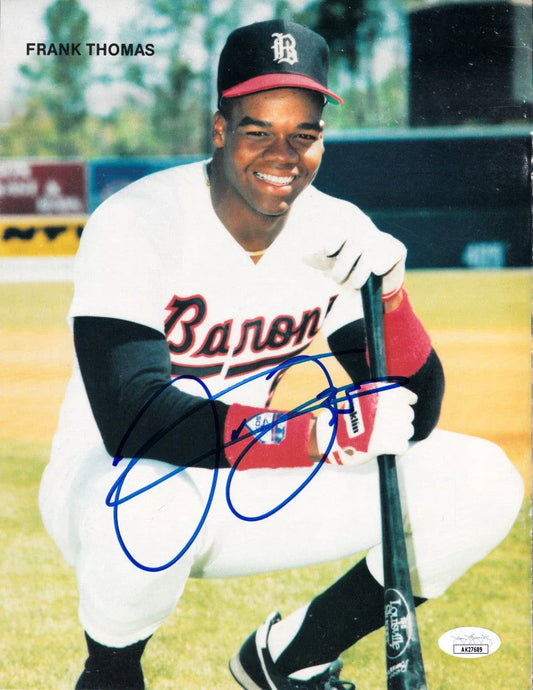 Frank Thomas signed Birmingham Barons magazine cover photo JSA - AutographsForSale.com