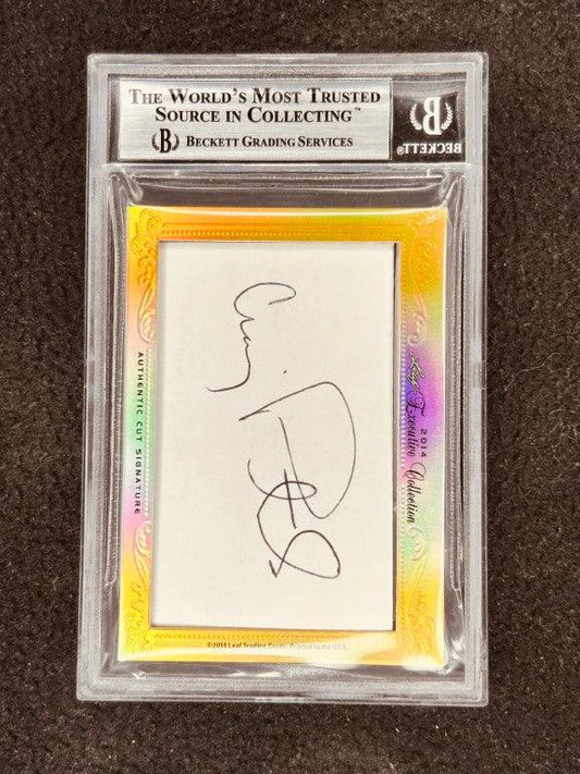 Mike Eruzione & Craig Patrick 2014 Leaf Masterpiece Cut Signature 1/1 1980 Miracle On Ice JSA - AutographsForSale.com