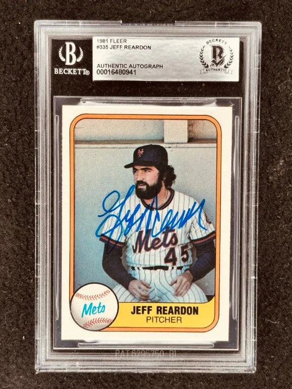 Jeff Reardon signed Mets 1981 Donruss Fleer RCs BAS slabbed - AutographsForSale.com