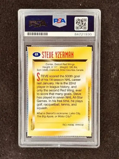 Steve Yzerman signed Red Wings 1996 SI for Kids card PSA/DNA slab - AutographsForSale.com