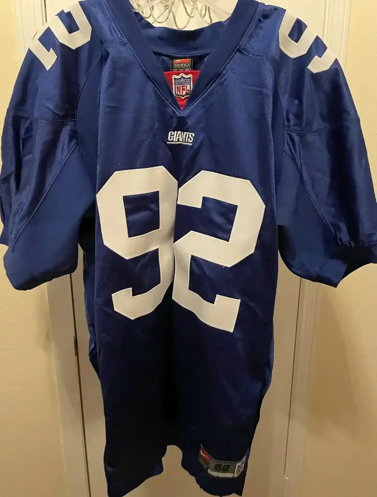 Michael Strahan autographed 2000 New York Giants Nike game model jersey JSA - AutographsForSale.com