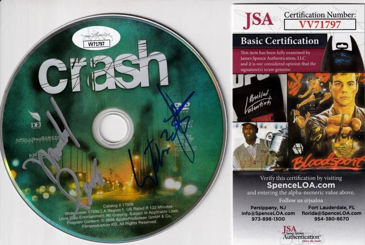 William Fichtner & Michael Pena signed Crash movie DVD JSA - AutographsForSale.com