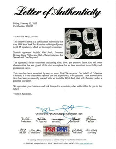 1968 New York Jets Super Bowl 3 Champion team autographed jersey Joe Namath PSA/DNA - AutographsForSale.com