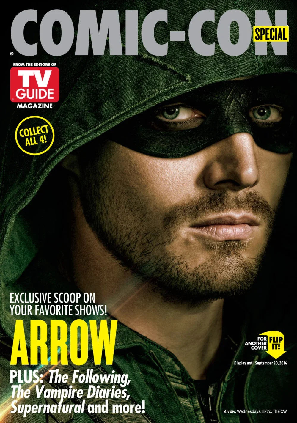 Arrow and The Flash 2014 Comic-Con TV Guide magazine Stephen Amell Grant Gustin - AutographsForSale.com