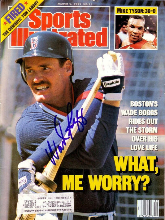 Wade Boggs signed Red Sox 1989 Sports Illustrated magazine - AutographsForSale.com