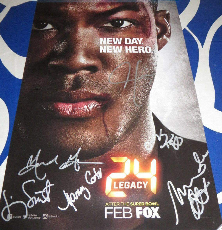 24 Legacy Cast autographed 2016 Comic-Con poster Corey Hawkins Miranda Otto Jimmy Smits - AutographsForSale.com