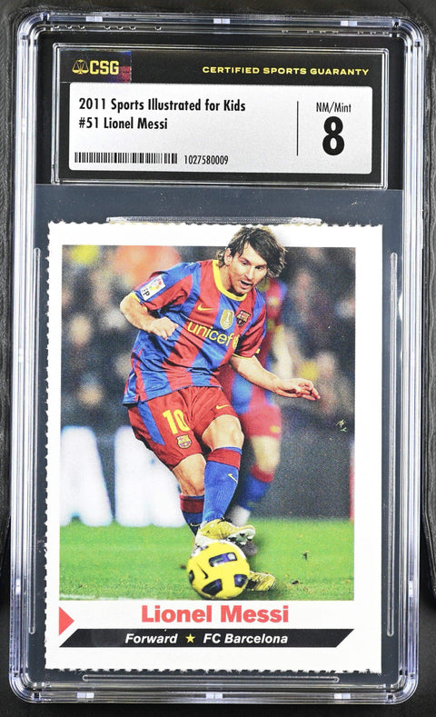 Lionel Messi 2011 Sports Illustrated for Kids card CSG 8 - AutographsForSale.com