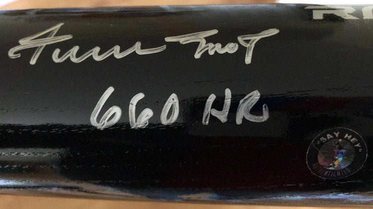 Willie Mays (San Francisco Giants) autographed Rawlings Big Stick bat inscribed 660 HR - AutographsForSale.com
