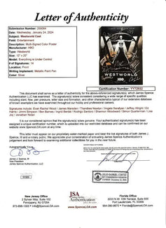 Westworld cast autographed 2017 Comic-Con poster Ed Harris Thandie Newton Evan Rachel Wood Jeffrey Wright JSA - AutographsForSale.com