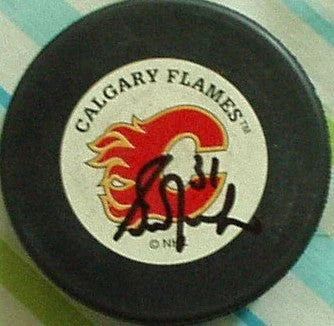 Grant Fuhr autographed Calgary Flames puck - AutographsForSale.com