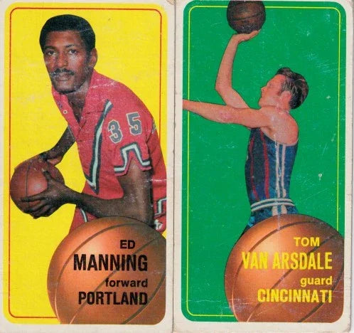 1970-71 Topps basketball Ed Manning Rookie Card and Tom Van Arsdale card - AutographsForSale.com
