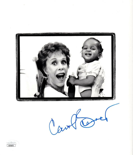 Carol Burnett signed 9x10 black & white book photo page JSA - AutographsForSale.com