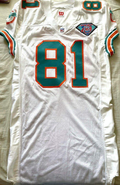 O.J. McDuffie Dolphins 1994 authentic Wilson team issued game model jersey - AutographsForSale.com