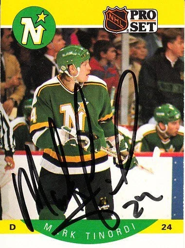 Mark Tinordi signed Minnesota North Stars 1990-91 Pro Set card - AutographsForSale.com