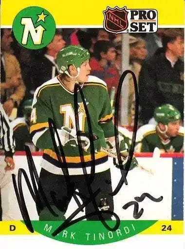 Mark Tinordi signed Minnesota North Stars 1990-91 Pro Set card - AutographsForSale.com