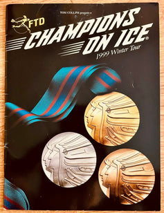 Champions on Ice 1999 Winter Tour program cover with gold, silver, bronze medals and ribbon