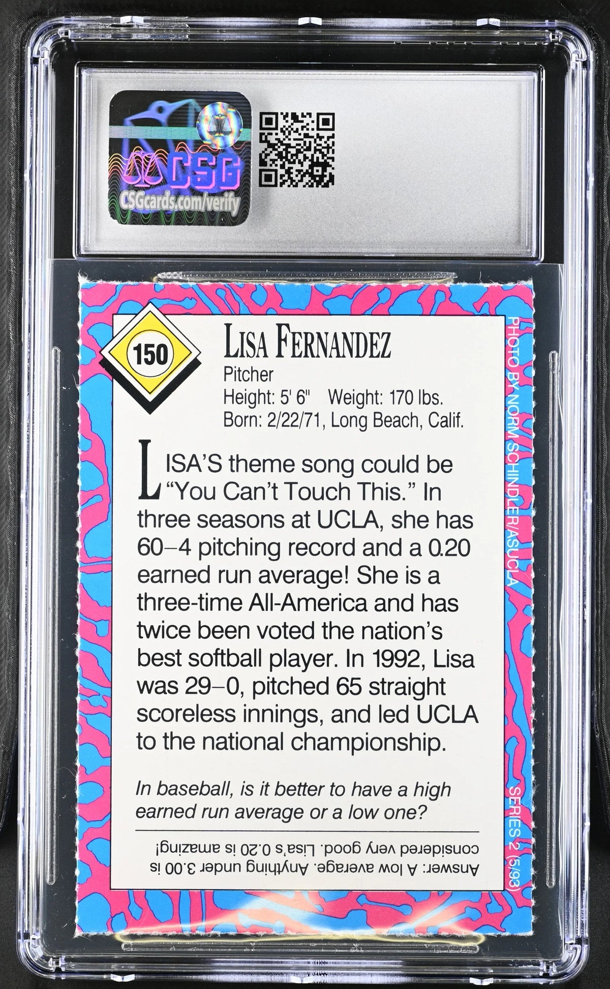 Lisa Fernandez UCLA Bruins 1993 Sports Illustrated For Kids Softball Rookie Card CSG Graded 7 Nrmt - AutographsForSale.com
