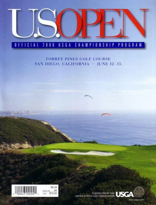 2008 US Open golf program Tiger Woods Wins Major 14 - AutographsForSale.com