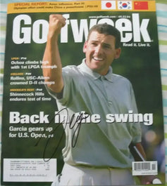 8 Sergio Garcia autographed golf & Golfweek issues covers - AutographsForSale.com