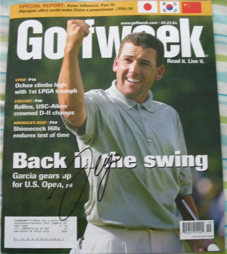 8 Sergio Garcia autographed golf & Golfweek issues covers - AutographsForSale.com