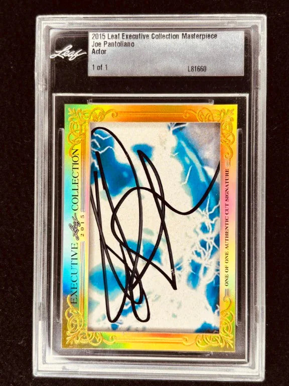 Joe Pantoliano 2015 Leaf Masterpiece Cut Signature certified signed card 1/1 JSA Matrix Memento - AutographsForSale.com