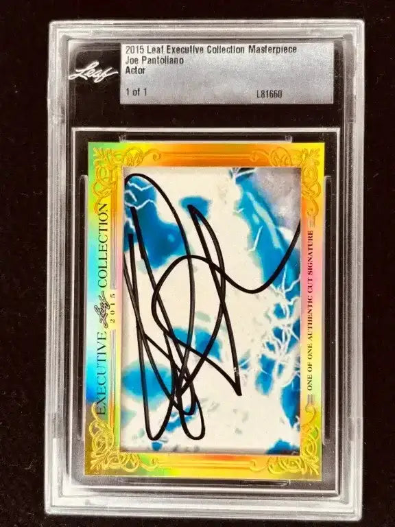 Joe Pantoliano 2015 Leaf Masterpiece Cut Signature certified signed card 1/1 JSA Matrix Memento - AutographsForSale.com