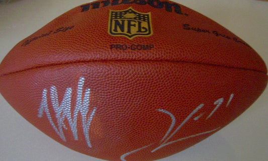 Trent Dilfer and Jamal Lewis autographed NFL replica football JSA Ravens - AutographsForSale.com