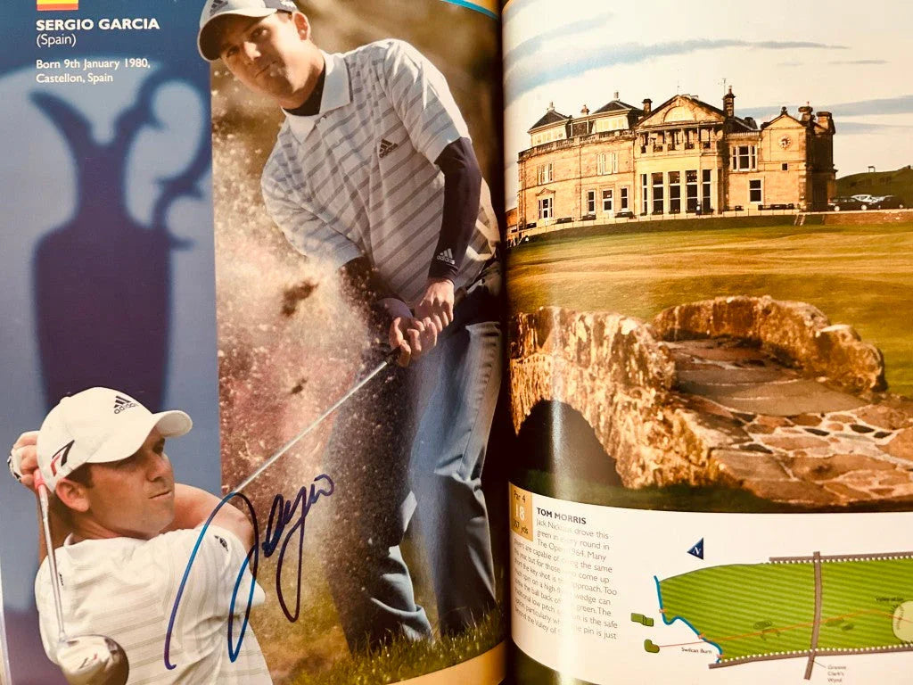 2005 British Open golf program autographed by 13 John Daly Sergio Garcia Padraig Harrington Mark O'Meara - AutographsForSale.com