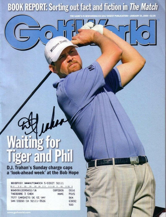 D.J. Trahan autographed 2008 Golf World magazine - AutographsForSale.com