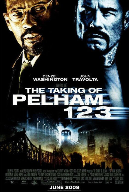 Taking of Pelham 123 movie full size 27x40 poster (John Travolta Denzel Washington) - AutographsForSale.com