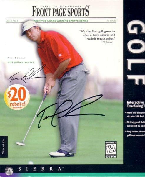 Tom Lehman autographed Front Page golf video game box - AutographsForSale.com
