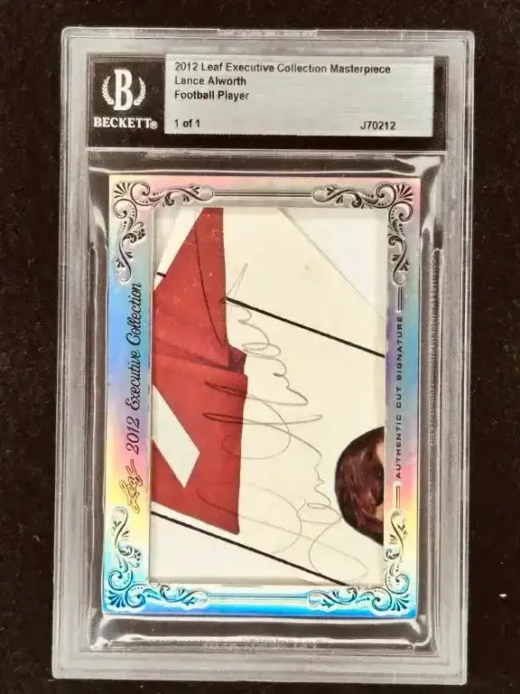 Lance Alworth 2012 Leaf Masterpiece Cut Signature certified signed card 1/1 Chargers JSA - AutographsForSale.com